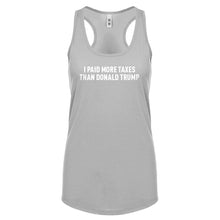 I PAID MORE TAXES THAN DONALD TRUMP Womens Racerback Tank Top