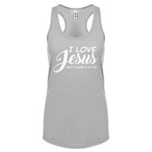 Racerback I Love Jesus but I Cuss a Little Womens Tank Top