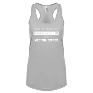 Don't Confuse Your Search Womens Racerback Tank Top