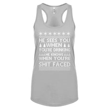 Racerback He Sees Your When You're Sleeping Womens Tank Top