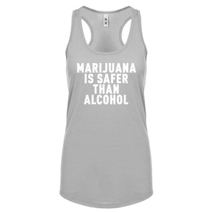Racerback Marijuana is Safer Womens Tank Top