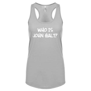 Who is John Galt? Womens Racerback Tank Top