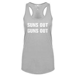 Suns Out Guns Out Womens Racerback Tank Top
