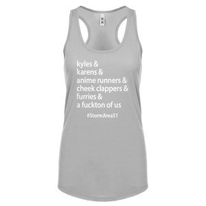 Storm Area 51 Runner Womens Racerback Tank Top
