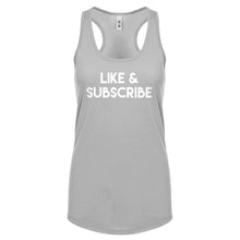 Like and Subscribe Womens Racerback Tank Top