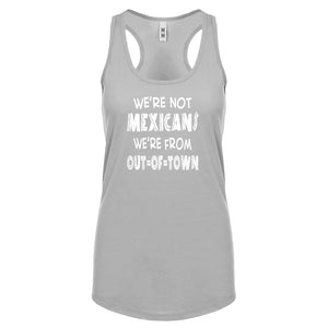 Racerback We're from Out of Town Womens Tank Top