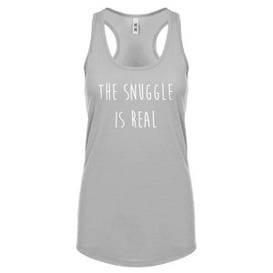 The Snuggle is Real Womens Racerback Tank Top