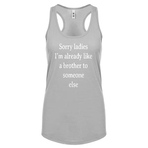 Racerback Sorry ladies Womens Tank Top