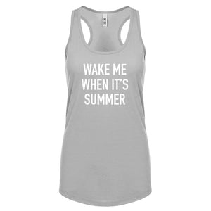 Wake me When its Summer Womens Racerback Tank Top