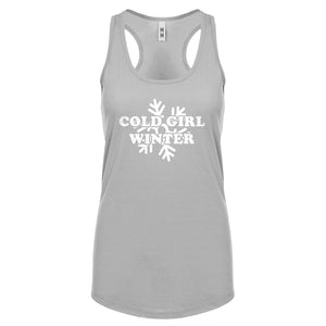 Cold Girl Winter Womens Racerback Tank Top