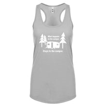 What Happens in the Camper Womens Racerback Tank Top