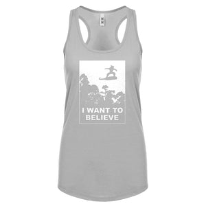 I Want to Believe Nimbus Fighter Womens Racerback Tank Top