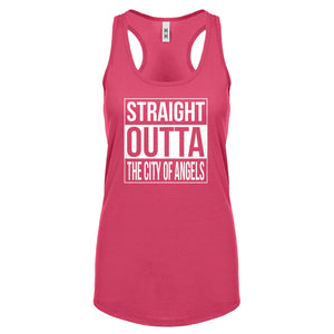 Straight Outta The City of Angels Womens Racerback Tank Top