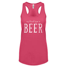 My Blood Type is Beer Womens Racerback Tank Top