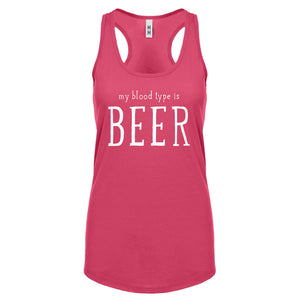 My Blood Type is Beer Womens Racerback Tank Top