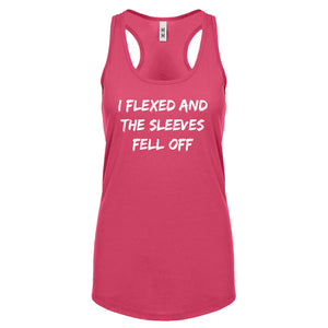 I Flexed and the Sleeves Fell Off Womens Racerback Tank Top