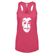 Salvador Dali Face Heist Mask Womens Racerback Tank Top