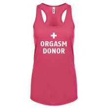 Orgasm Donor Womens Racerback Tank Top