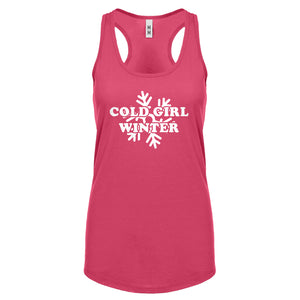 Cold Girl Winter Womens Racerback Tank Top