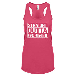 Straight Outta the Upside Down Womens Racerback Tank Top