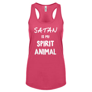 Satan is my Spirit Animal Womens Racerback Tank Top