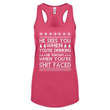 Racerback He Sees Your When You're Sleeping Womens Tank Top