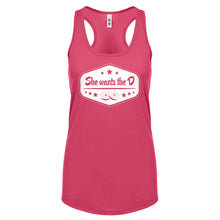 Racerback She Wants the D Womens Tank Top
