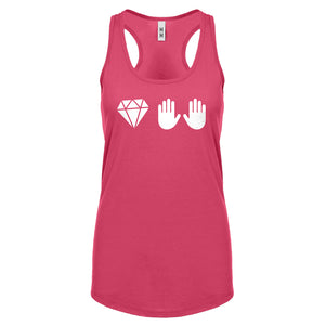 DIAMOND HANDS Womens Racerback Tank Top