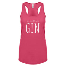My Blood Type is Gin Womens Racerback Tank Top