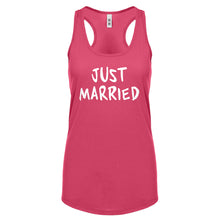 Racerback Just Married Womens Tank Top