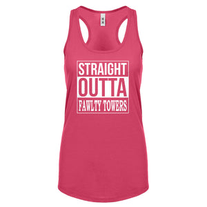 Straight Outta Fawlty Towers Womens Racerback Tank Top