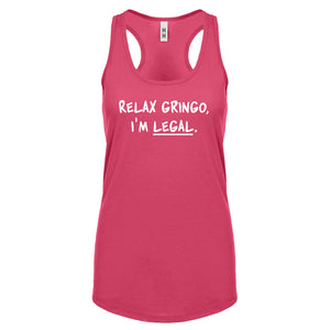 Racerback Relax Gringo I'm Legal Womens Tank Top