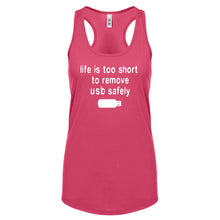 Racerback Remove USB Safely Womens Tank Top