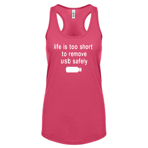 Racerback Remove USB Safely Womens Tank Top