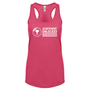 Achievement Unlocked Fatherhood Womens Racerback Tank Top