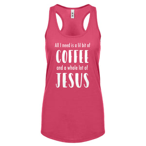 Lil Bit Coffee Whole Lotta Jesus Womens Racerback Tank Top