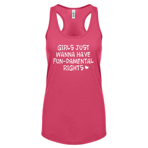 Racerback Girls Wanna Have Fundamental Rights Womens Tank Top