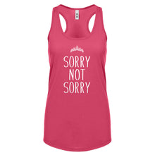 Racerback Sorry Not Sorry Womens Tank Top
