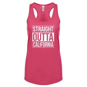 Straight Outta California Womens Racerback Tank Top