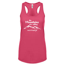 The Mountains are Calling Womens Racerback Tank Top