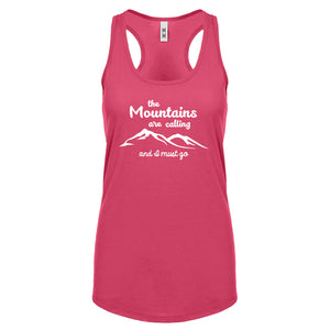 The Mountains are Calling Womens Racerback Tank Top