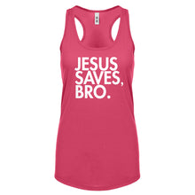 Racerback Jesus Saves Bro Womens Tank Top