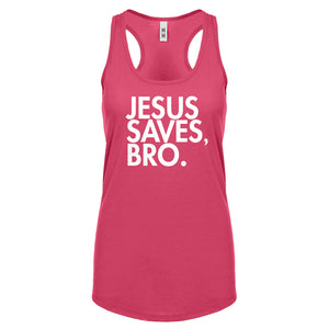Racerback Jesus Saves Bro Womens Tank Top