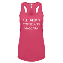 Racerback All I need is Coffee and Mascara Womens Tank Top