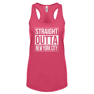 Straight Outta New York City Womens Racerback Tank Top