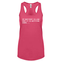 Its Getting Dark Womens Racerback Tank Top