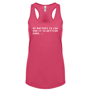 Its Getting Dark Womens Racerback Tank Top