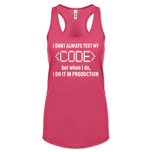 Racerback I Dont Always Code Womens Tank Top