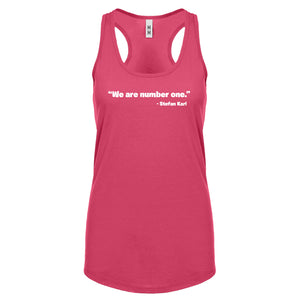 We are Number One Womens Racerback Tank Top