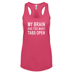 Racerback Too Many Tabs Open Womens Tank Top